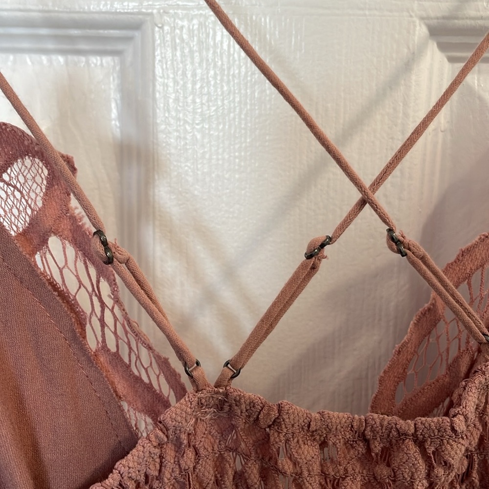 FREE PEOPLE ADELL TWO-TONED SLIP DRESS ROSE SIZE XS - Picture 11 of 12